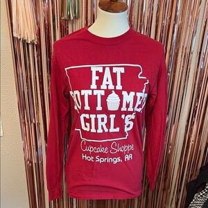 Fat Bottomed Girl’s Cupcake Shoppe Hot Springs Arkansas Bakery long sleeve tee